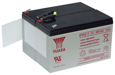 батарея из двух аккумуляторов Yuasa NPW 36-12 из комплекта ИБП PCM SKP-1500A