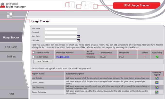 Universal Login Manager Usage Tracker