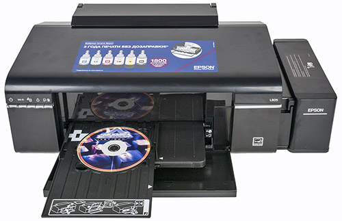 Принтер Epson L805, печать на CD/DVD