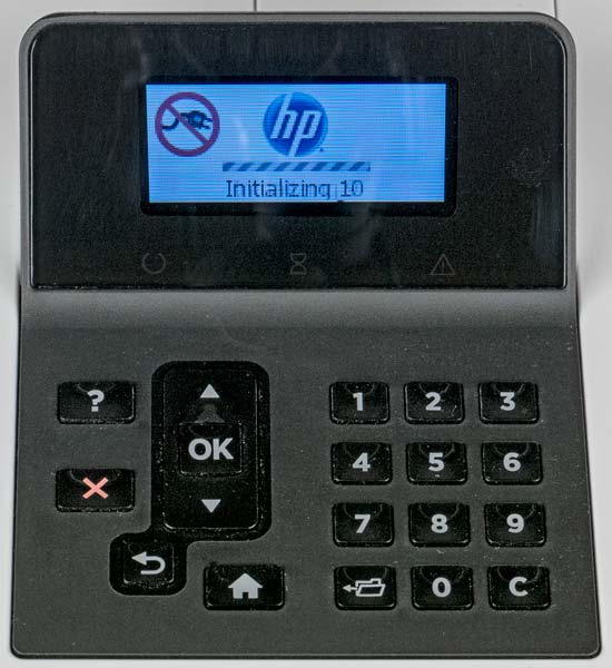 HP Color LaserJet Enterprise M553dn, панель управления