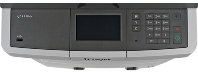 Lexmark CX410de, панель управления