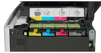 Lexmark CX410de, картриджи