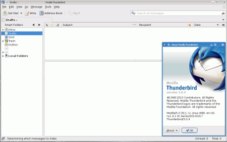 Интерфейс Mozilla Thunderbird