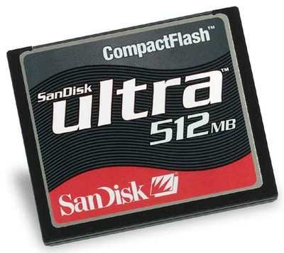 SanDisk начинает продажи 512 Мб карт Ultra CompactFlash