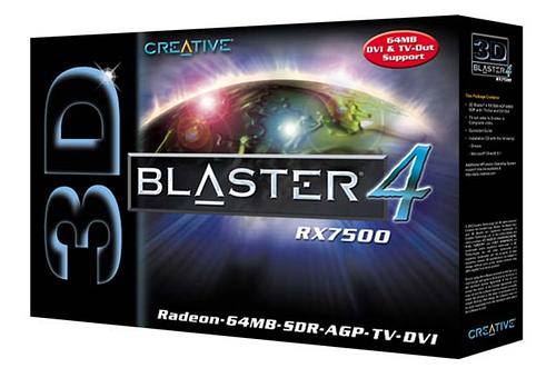 3D Blaster 4 RX7500 на RADEON 7500LE от Creative