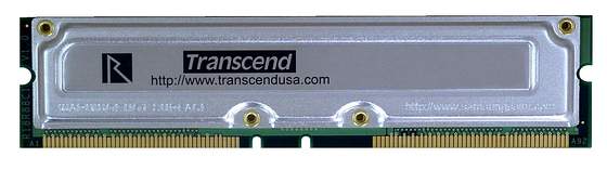PC800 и PC1066 модули RIMM от Transcend