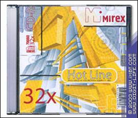Компания Mirex начала поставки retail-версий 32х, 40х, 48х CD-R носителей серии Hot Line