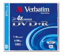 4-скоростные диски DVD+R от Verbatim