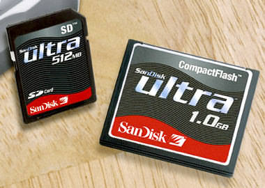 PMA 2003: скоростные карты CF и SD, 256 Мб карты Memory Stick от SanDisk