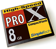 8 Гб флэш-карты ProX CompactFlash от SimpleTech за какие-то $5999...