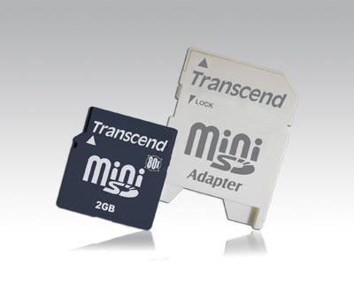 Transcend представляет 2-Гбайт 80х miniSD-карты 