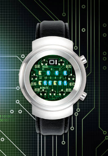 1HE0NE: «модные» часы в двоичном формате или иллюстрация принципа Оккама в электронике