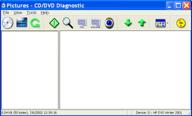Интерфейс утилиты CD/DVD Diagnostic