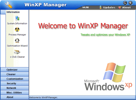 Скриншот WinXP Manager