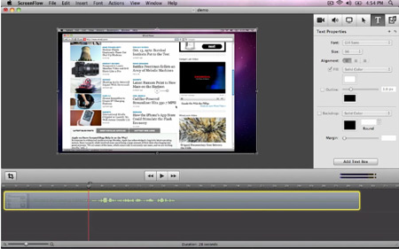 Скриншот ScreenFlow для Mac