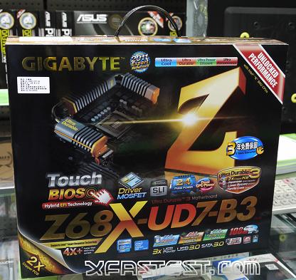 Упаковка платы GIGABYTE GA-Z68X-UD7-B3