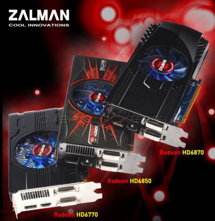 Видеокарты Zalman HD6770-H, HD6850-H и HD6870-H