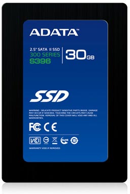 Объем твердотельного накопителя ADATA S396 равен 30 ГБ