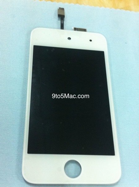 Снимки фронтальной панели iPod touch белого цвета