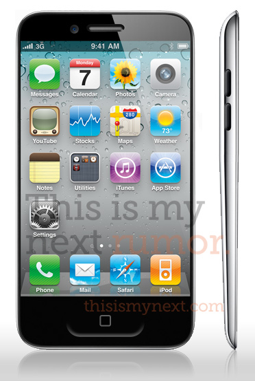 Эскиз iPhone 5 с увеличенным дисплеем