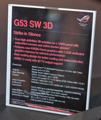 ASUS G53SW 3D