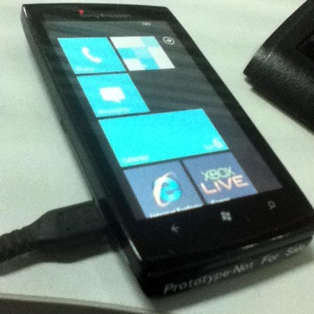 Прототип смартфона Sony Ericsson с ОС Windows Phone 7