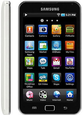 Для мобильных устройств Galaxy Player компания Samsung выбрала платформу Android