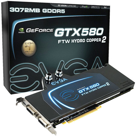 3D-карта EVGA GeForce GTX 580 3072MB Hydro Copper 2