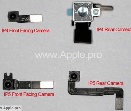 Модули камер iPhone 4 и iPhone 5