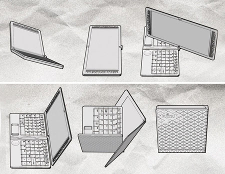 Концепт flexbook: еще один дизайнер предлагает складывать ноутбуки вчетверо