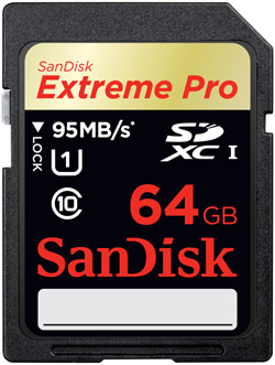 Карта памяти SanDisk Extreme Pro SDXC UHS-I объемом 64 ГБ