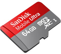 SanDisk Mobile Ultra microSDXC объемом 64 ГБ