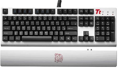 Игровая клавиатура Tt eSPORTS MEKA G1 COMBAT WHITE выкрашена в белый цвет