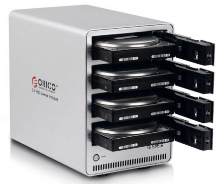 Корпуса для массивов накопителей ORICO 9548RUS3 и 9558RUS3 оснащены интерфейсами USB 3.0 и eSATA
