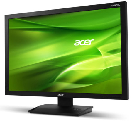 В 24-дюймовом мониторе Acer B243PWL используется панель типа IPS