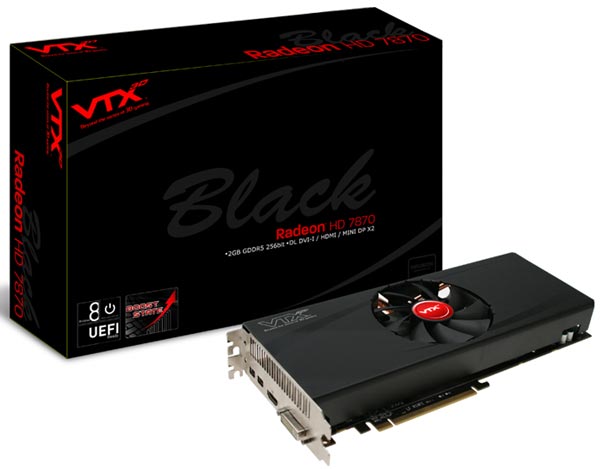 Ассортимент VTX3D пополнила 3D-карта HD7870 Black Edition