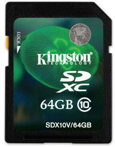 Одновременно выпущена карта памяти Kingston SDXC Class 10 объемом 64 ГБ