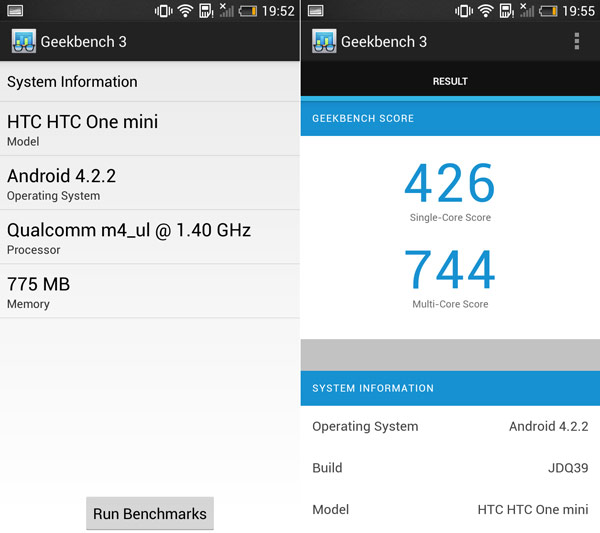 Основой смартфона HTC One mini служит однокристальная система Qualcomm Snapdragon S4