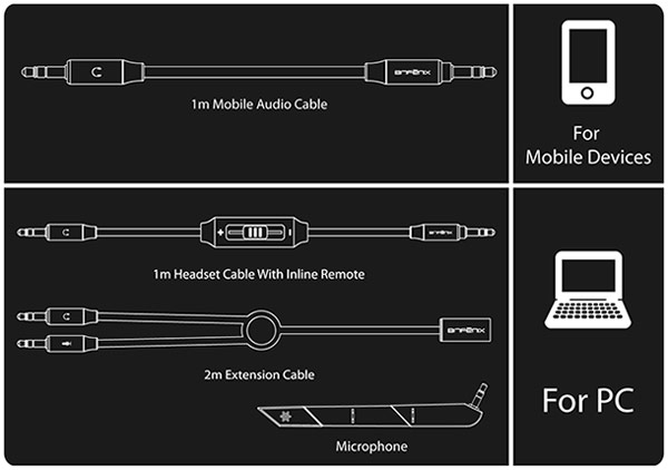 В наушниках BitFenix Flo используются 40-миллиметровые динамические излучатели