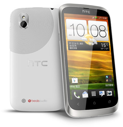 Разрешение четырехдюймового экрана смартфона HTC Desire U - 800 х 480 пикселей