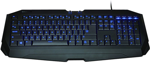 Клавиатура Gigabyte Force K7 Stealth оснащена подсветкой, цвет которой можно выбирать из трех возможных