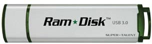 Накопитель Super Talent Ram Disk USB оснащен интерфейсом USB 3.0