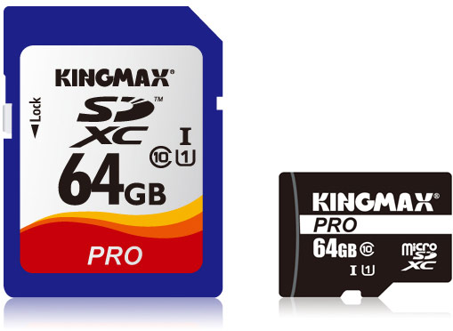 Объем карт памяти серии Kingmax Pro достигает 64 ГБ