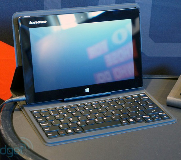 10-дюймовый планшет-трансформер Lenovo Miix с ОС Windows 8 оснащен сенсорным экраном