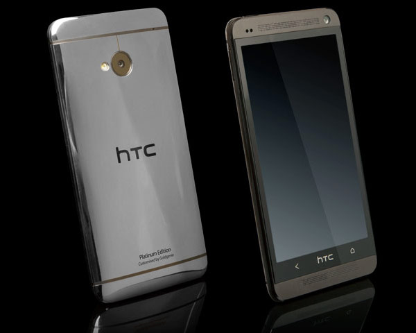 Смартфон HTC One покрыли чистым золотом