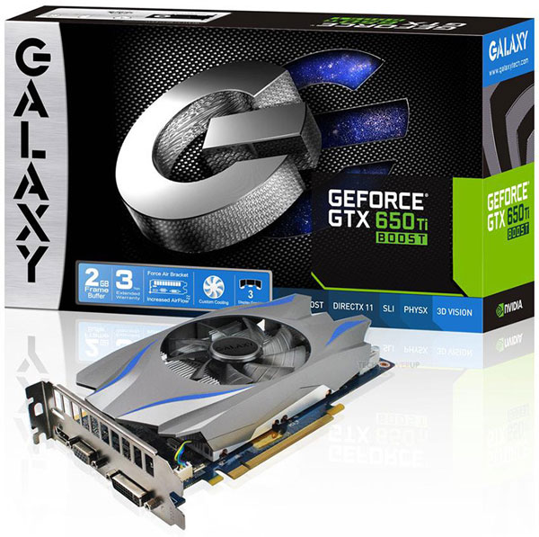 Цена 3D-карты Galaxy GeForce GTX 650 Ti Boost — $170