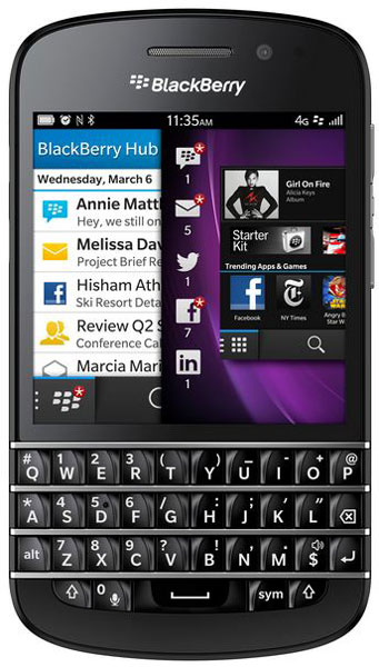 Смартфон BlackBerry Q10 построен на двухъядерном процессоре Snapdragon S4 Plus