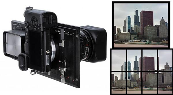 Для получения снимка с помощью Fotodiox RhinoCam понадобится камера Sony NEX и среднеформатный объектив 