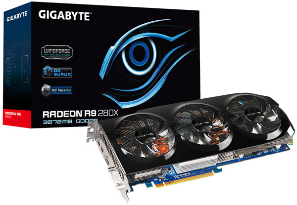 Gigabyte выпускает разогнанные 3D-карты Radeon R9 280X и R9 270X Overclock Edition