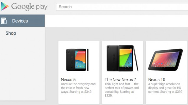 Смартфон Nexus 5 замечен в Google Play